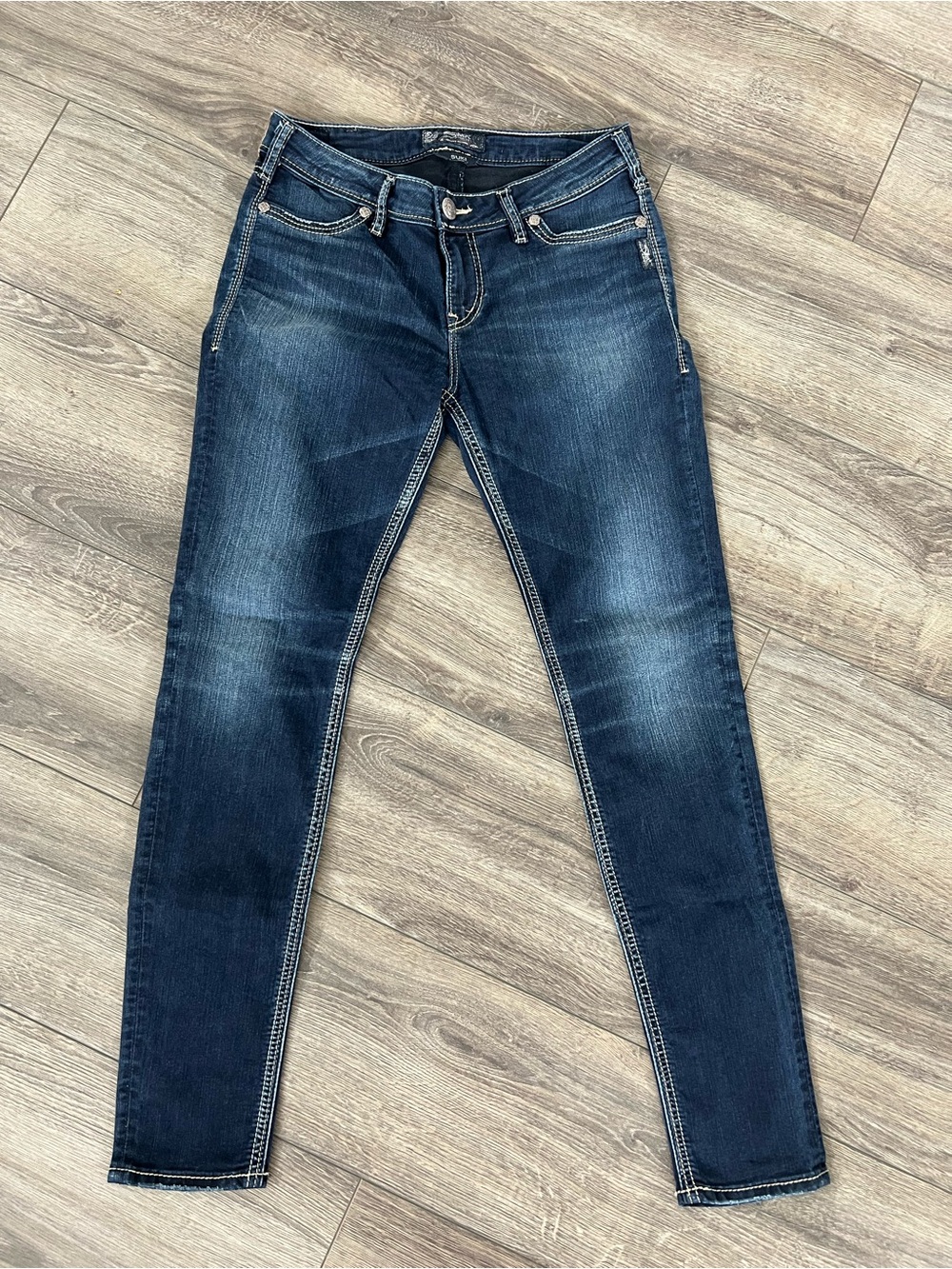 Silver Suki High Super Skinny Dark Wash Womens Jeans Size 30/31